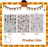 Nagelsticker Halloween, 8 Blätter Halloween Nagelsticker, Kürbis Nail Sticker, Nail Art, Nagel Charms, Nagel Zubehör, Nageldesign, Natale (tipo A)