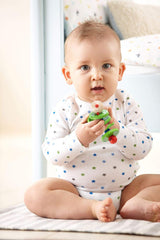HABA 1068 - Giocattolo con presa Flapsi, giocattolo felice per neonati e bambini piccoli, in legno a partire da 6 mesi, giocattolo per la motricità con sonaglio Baby Toys Naty Shop