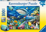 Puzzle per bambini Ravensburger - 10951 Reef Of Sharks - Puzzle del mondo sottomarino per bambini dai 6 anni da 100 pezzi in formato Xxl Puzzle Naty Shop Single