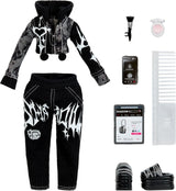 Girls Night Rainbow High Shadow High - Heather Grayson - bambola fashion da 28 cm nei toni del grigio, capelli bianchi e neri e vestito con accessori e pettine - Per collezionisti e bambini dai 6 anni in su