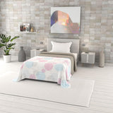 Trapunta estiva stampata fantasia, imbottitura in poliestere, Petali, 260X270Cm Piumini e Trapunte Naty Shop Molecule 220X270Cm