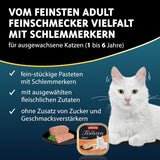 animonda Vom Feinsten Adult Gourmet Variety (32 x 100 g), alimento umido senza cereali e senza zucchero per gatti adulti dall'irresistibile cuore gourmet.