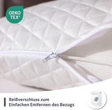 Cuscino in memory foam EGO HOME 40x80 cm con memory foam triturato - Cuscino di supporto per il collo traspirante ed ergonomico per chi dorme sul fianco, sulla schiena o sulla pancia - Certificato Oeko-Tex - Fodera lavabile