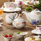Villeroy & Boch Mariefleur Gris Basic zuccheriera, porcellana premium, bianco/multicolore