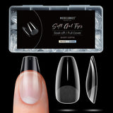 Modelones Nail Tips 510 pezzi - Set di punte per unghie a copertura totale, Set di punte in gel, Punte per unghie in resina PMMA pre-lucidante, Unghie artificiali per colla su nail art fai da te, Squoval corto