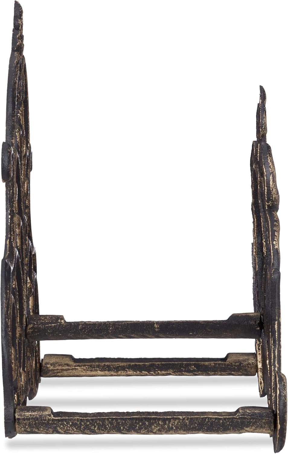 Relaxdays Portagomma da Giardino Look Vintage Montaggio a Parete Tubo Flessibile 20m Ghisa Altezza 24x31,5x15cm Bronzo