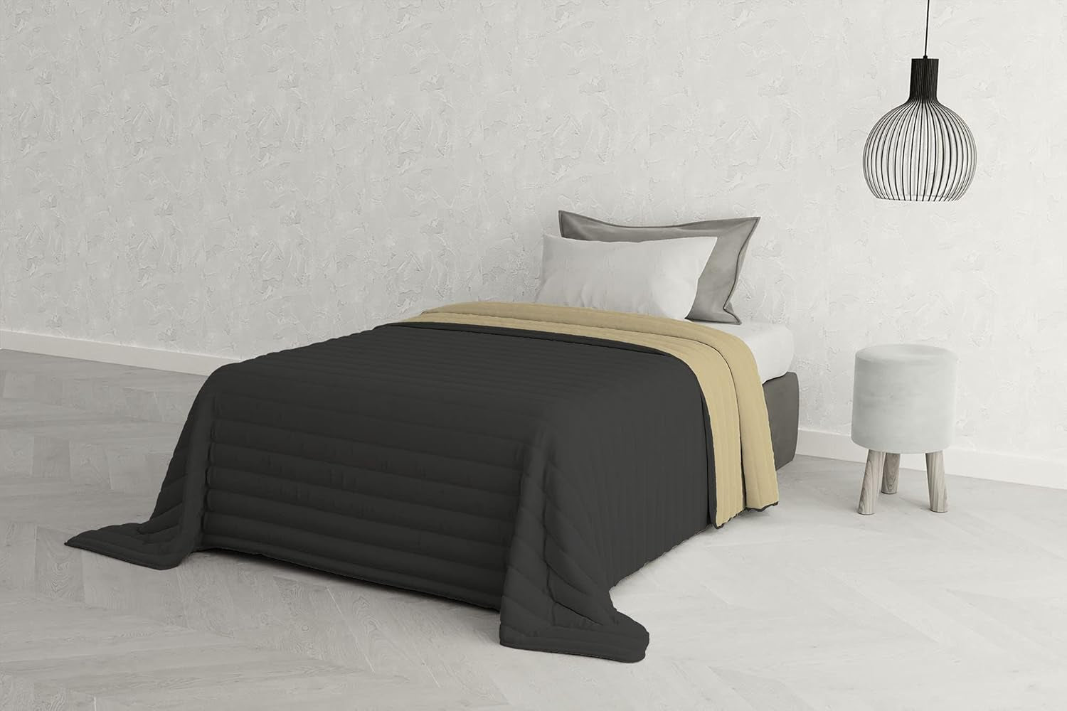Biancheria da letto italiana Estivo letto singolo, lino, Acqua, 170 X 270 Cm