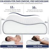 BedStory Cuscino in Memory Foam, Cuscino di Supporto per Collo Regolabile in Altezza, Cuscino ergonomico, Cuscino per chi dorme sul fianco per chi dorme sulla schiena e sullo stomaco (60x36x12/10 cm)