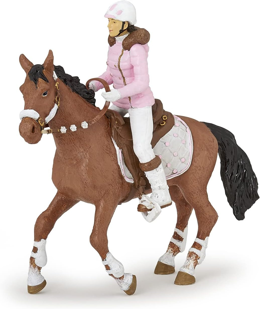 PAPO - Figura cavallo - Rider Fashion Winter, passione per l'equitazione, giocattolo per bambini dai 3 anni. Action figure del Naty Shop