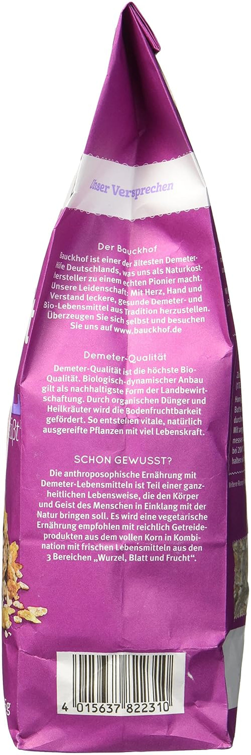 Muesli Hof al gusto di frutti di bosco, non zuccherato, 425 g