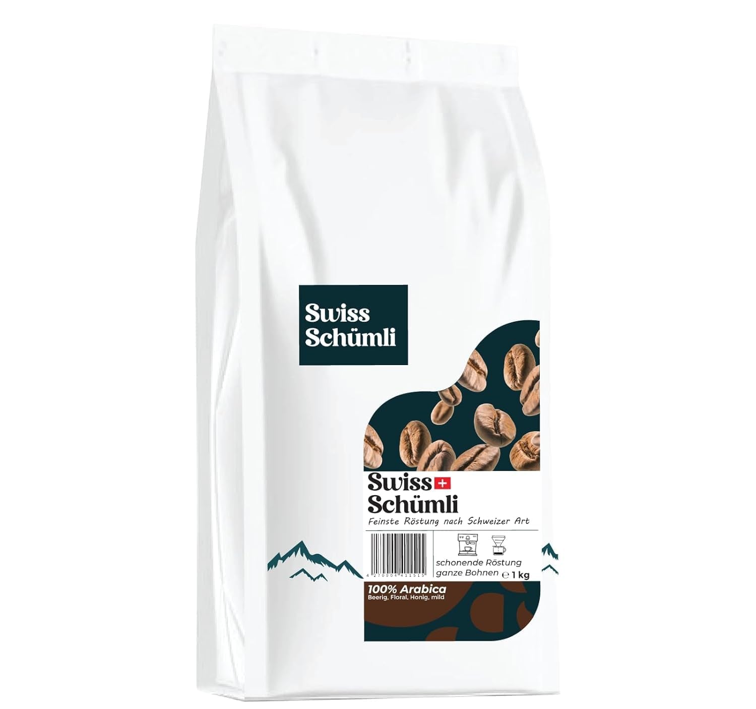 Da oltre 175 anni di esperienza: Schwiizer Schüümli Caffè svizzero Schümli in grani 1 kg – Tostatura leggera per un caffè Schümli pregiato, crema perfetta, intensità 2/5, acidità 1/5 – per un vero piacere del caffè