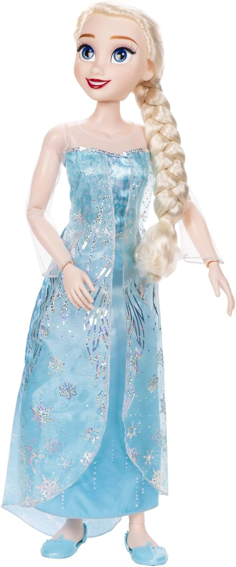 Disney Frozen Playdate Elsa Bambola Gigante da 80 cm della Jakks Pacific Bambola Completamente Articolata con 11 Punti di Articolazione Include Spazzola per Capelli e Accessori