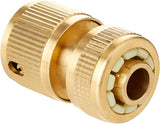 Silverline 196506 Attacco rapido in ottone con arresto dell'acqua, filettatura interna da 1/2".