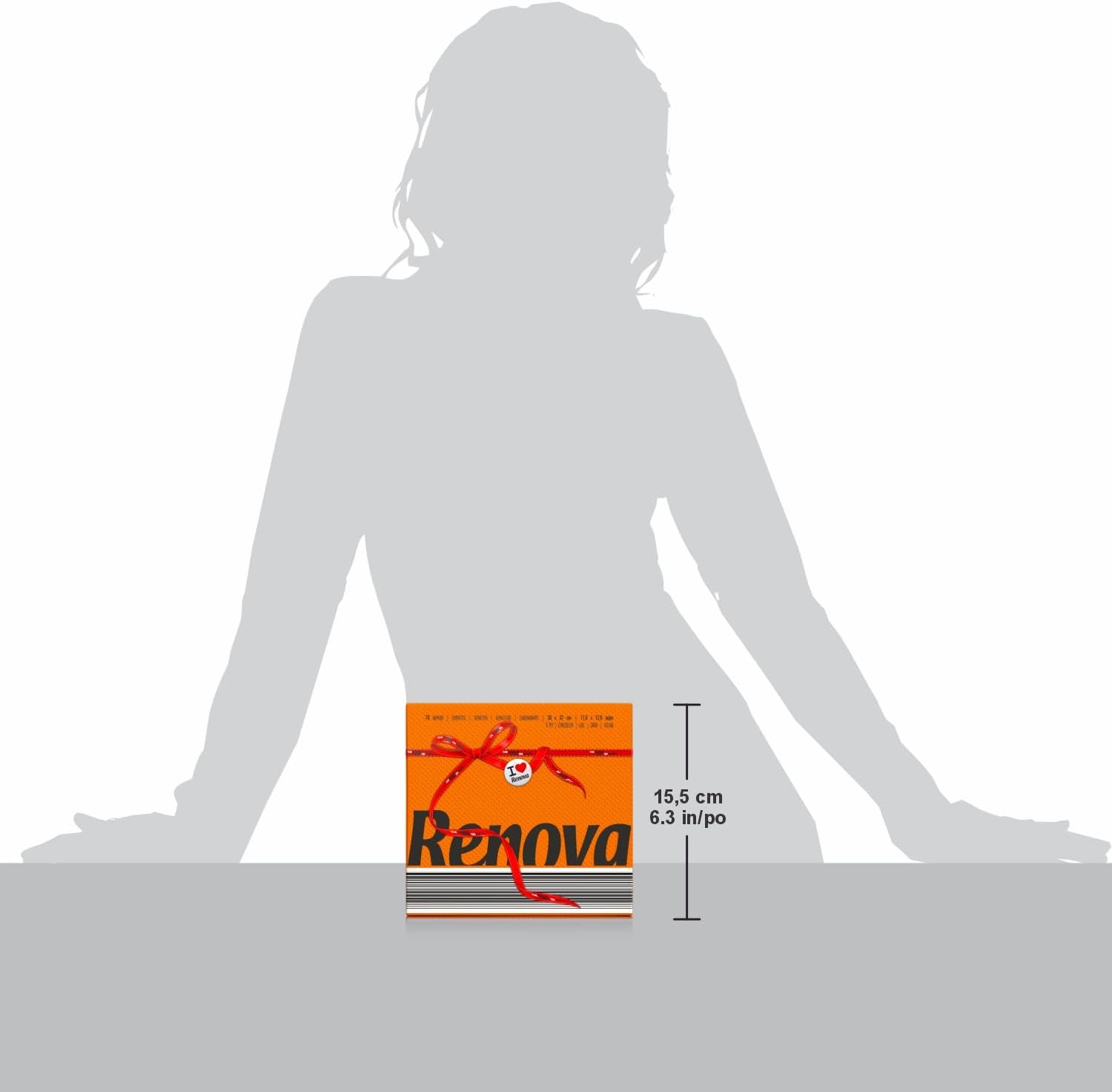 Tovaglioli di carta Renova, etichetta rossa arancione - 70 tovaglioli