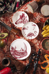 Piatto Excelsa Flora & Fauna, ceramica, multicolore