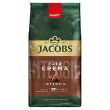 Jacobs Kaffeebohnen Café Crema Intense, intensivo con Kakao- & Nussnote, geröstet a Brema, Intensität 7/10, Kaffee ganze Bohnen, 1 kg