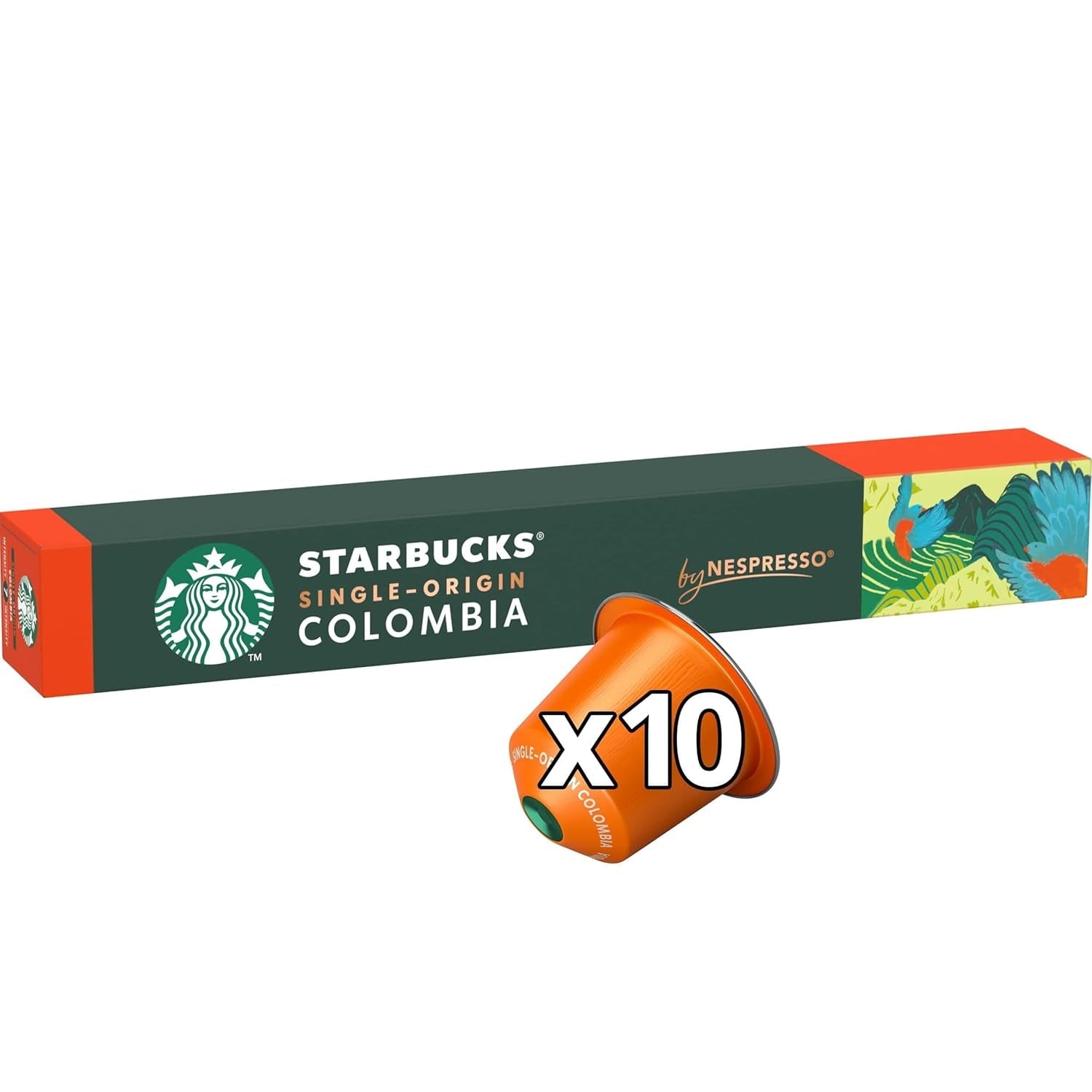 STARBUCKS Single-Origin Colombia di Nespresso, Mittlere Röstung, Kaffeekapseln 10 x 10 (100 Kapseln)