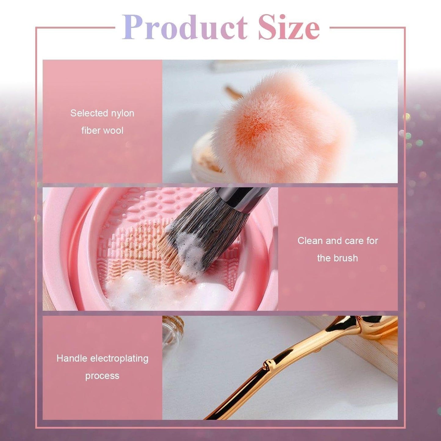 2 contenitori per il trucco dei blumen, 1 waschschüssel, pennelli per nail art, contenitori per il trucco del fondotinta, accessori per il trucco per nail art