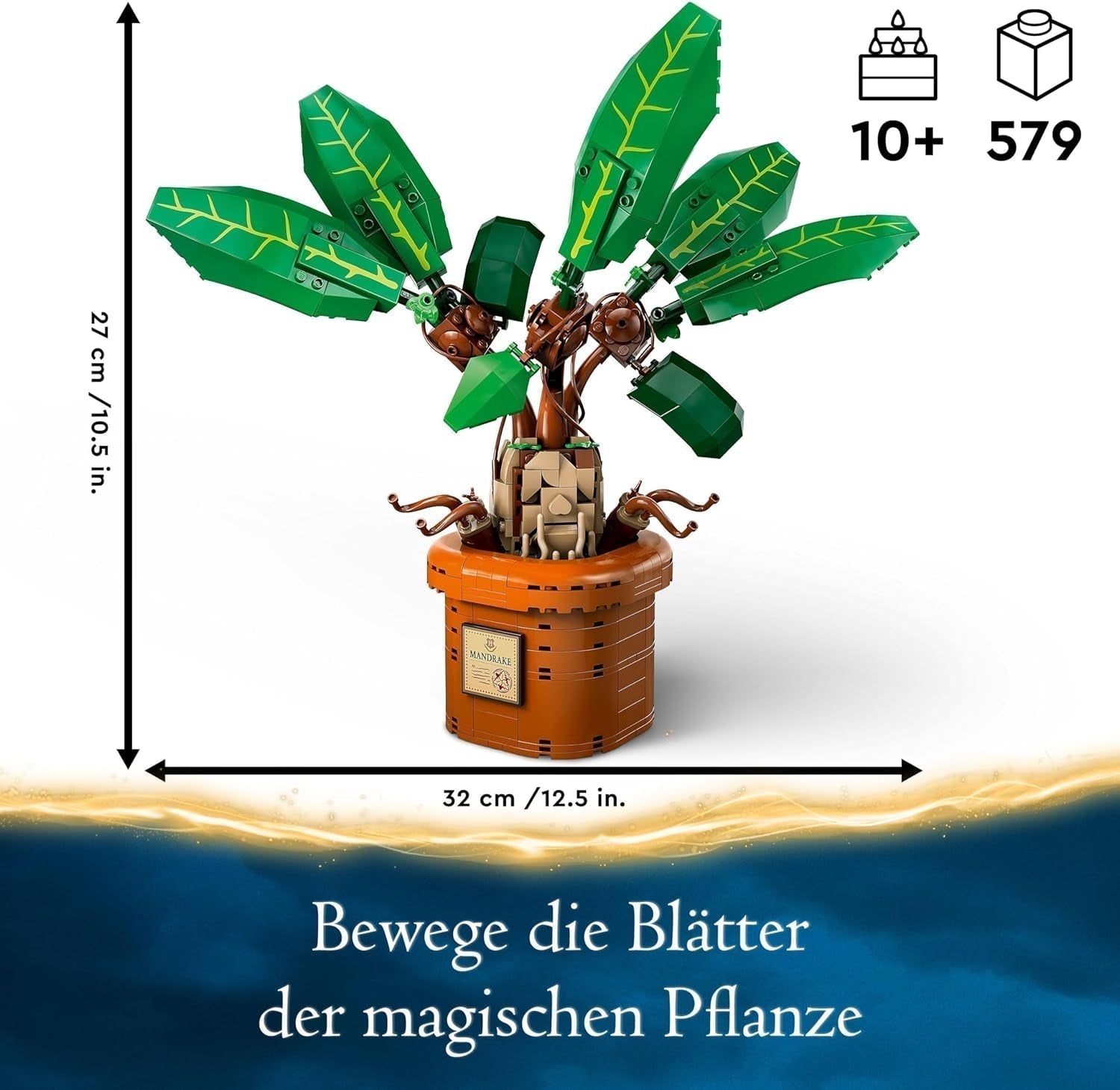 LEGO Harry Potter Pianta da pozione magica: Mandragora, giocattolo con pianta in vaso, regalo magico per ragazze, ragazzi e tutti i fan, fantasioso set da gioco per bambini, decorazione per la casa 76433 Set da costruzione Besuche den LEGO-Store