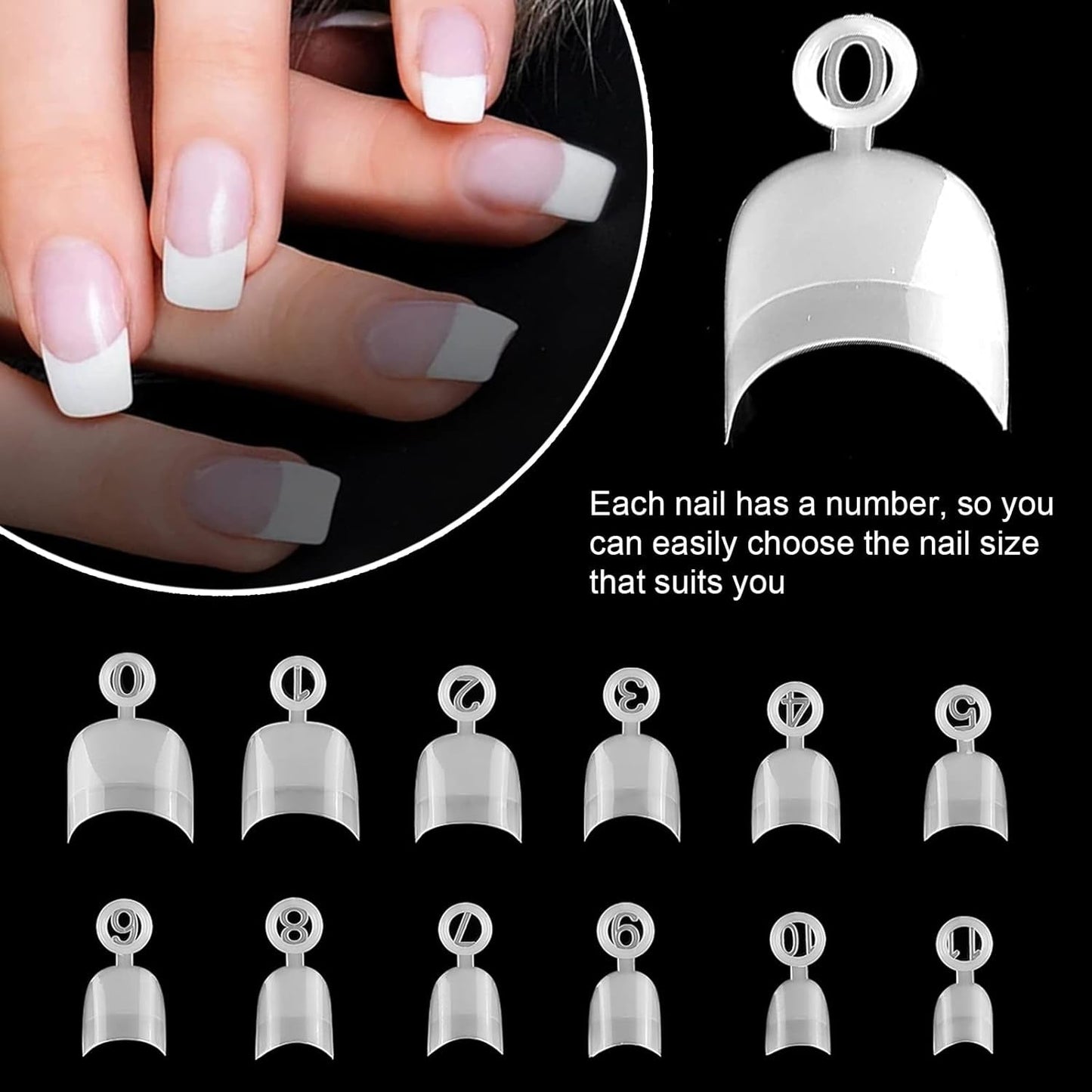 600 pezzi di unghie artificiali ovali corte 12 misure mezza copertura acrilica punte per unghie finte unghie artificiali per manicure donna salone fai da te (naturale)