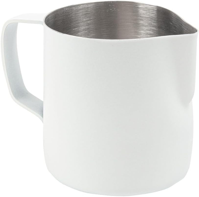 Tazza da latte senza coperchio, 350 ml, bianco, acciaio inossidabile