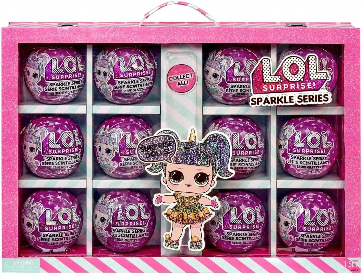 LOL Surprise Glitzer Series - Glitzer-Puppen in 12er-Pack - 80+ sorprese con pupazzi, abiti, accessori e altro ancora - Spielzeug mit Wasserüberraschung - Für Mädchen und Jungen ab 4 Jahren
