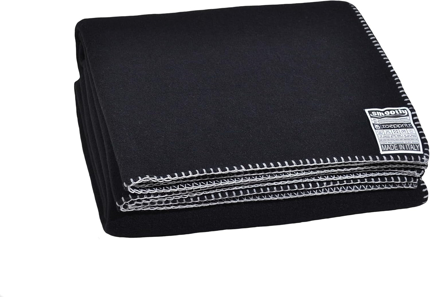 Zoeppritz since 1828 Coperta in pile Smoothy - Soffice e confortevole coperta in pile polare - Vegan - 140X190Cm - 010 Off-White, 010 Offwhite Zoeppritz Since 1828 980 nero 140X190Cm