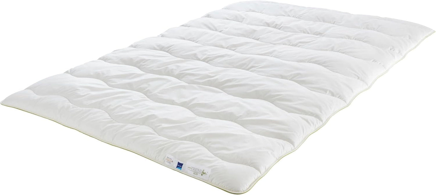 Badenia Trendline Trapunta Eco Aerelle Blu Duo 135 X 200 Cm, Bianco, Certificato Öko-Tex, Prodotto secondo lo standard di qualità tedesco. Piumini e Trapunte Naty Shop