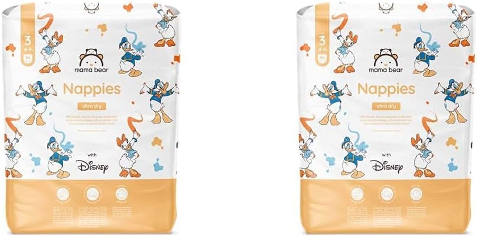 Pannolini Mama Bear Disney Ultra Dry taglia 4 (8-14 kg), bianco, 84 pezzi (1 confezione)