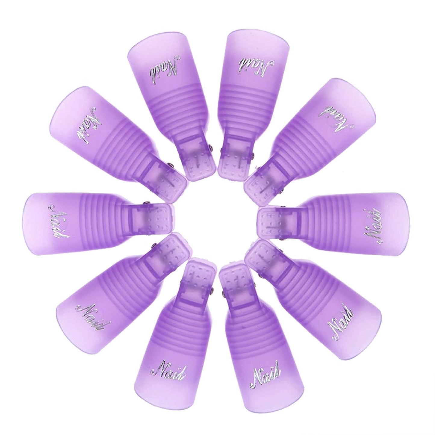 Hanyousheng Nagellackentferner Clips, Nagel Clips, 10 Stück Schwarz Nagelclips, Nagel Klammer, Nails Art ​Cappuccio in gel, Soak off Clip Cap UV Gel Poliermittel Entferner Wrap Nail Tool