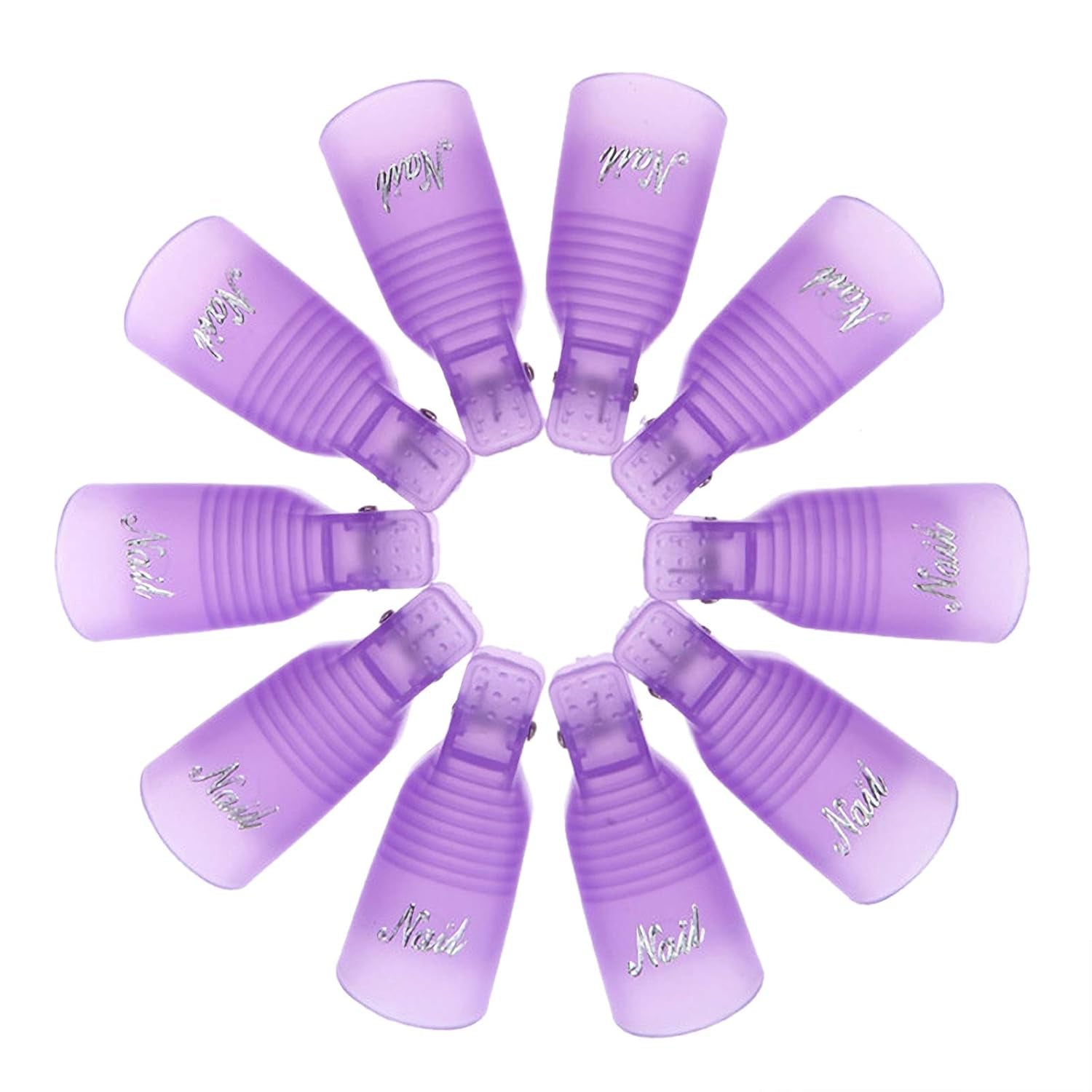 Hanyousheng Nagellackentferner Clips, Nagel Clips, 10 Stück Schwarz Nagelclips, Nagel Klammer, Nails Art ​Cappuccio in gel, Soak off Clip Cap UV Gel Poliermittel Entferner Wrap Nail Tool