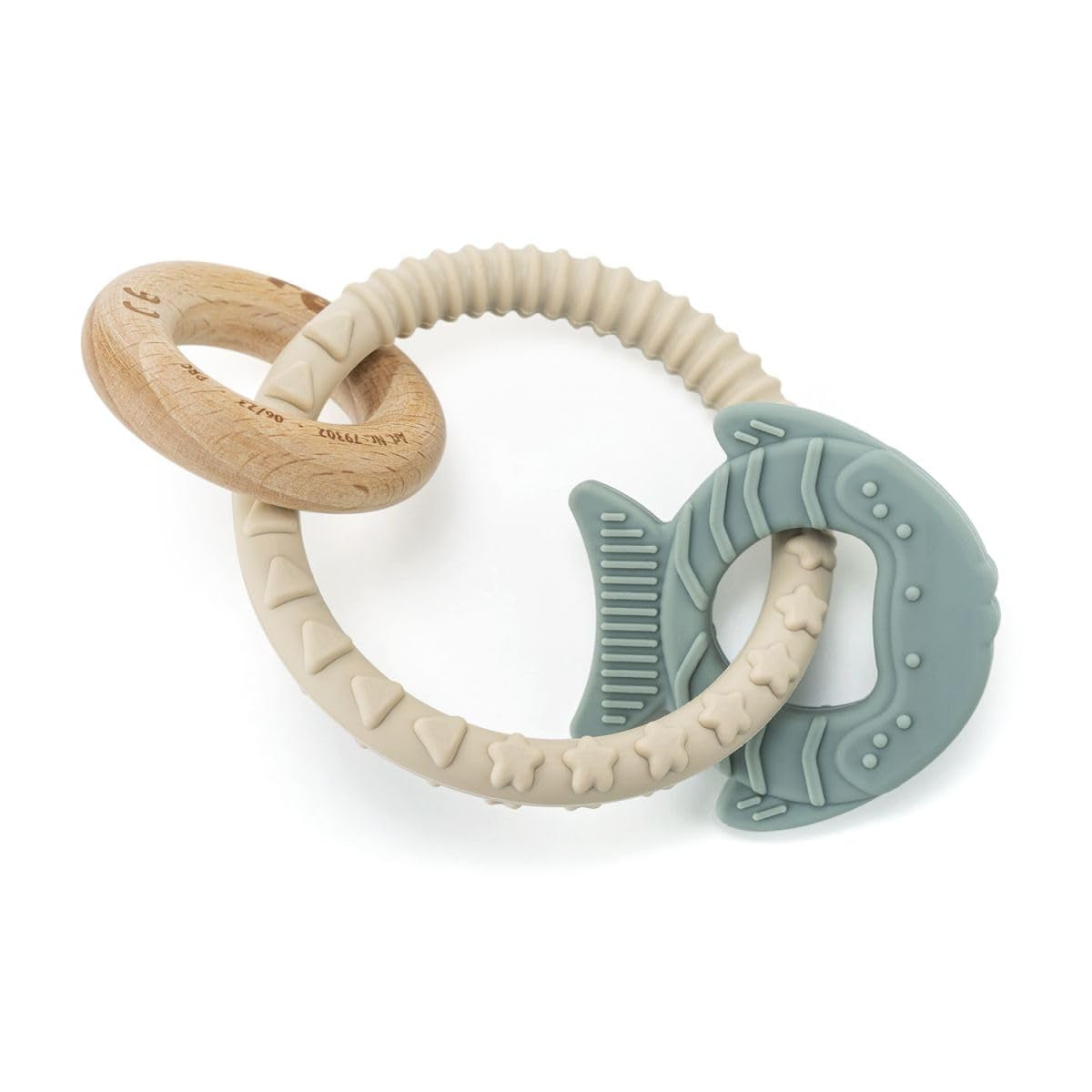 reer BiteDuo | Massaggiagengive in legno di silicone per bambini | Aiuto per la dentizione | Motorized toy