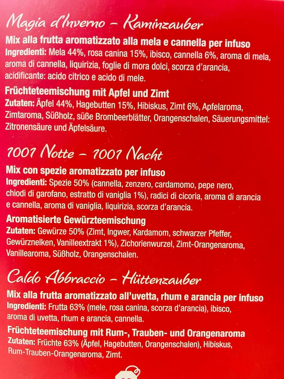 Pompadour Collezione Invernale 1913 Assortimento di Tisane alla Frutta e alle Erbe Decaffeinate - 1 x 30 Bustine di Tè (82,5 Grammi)