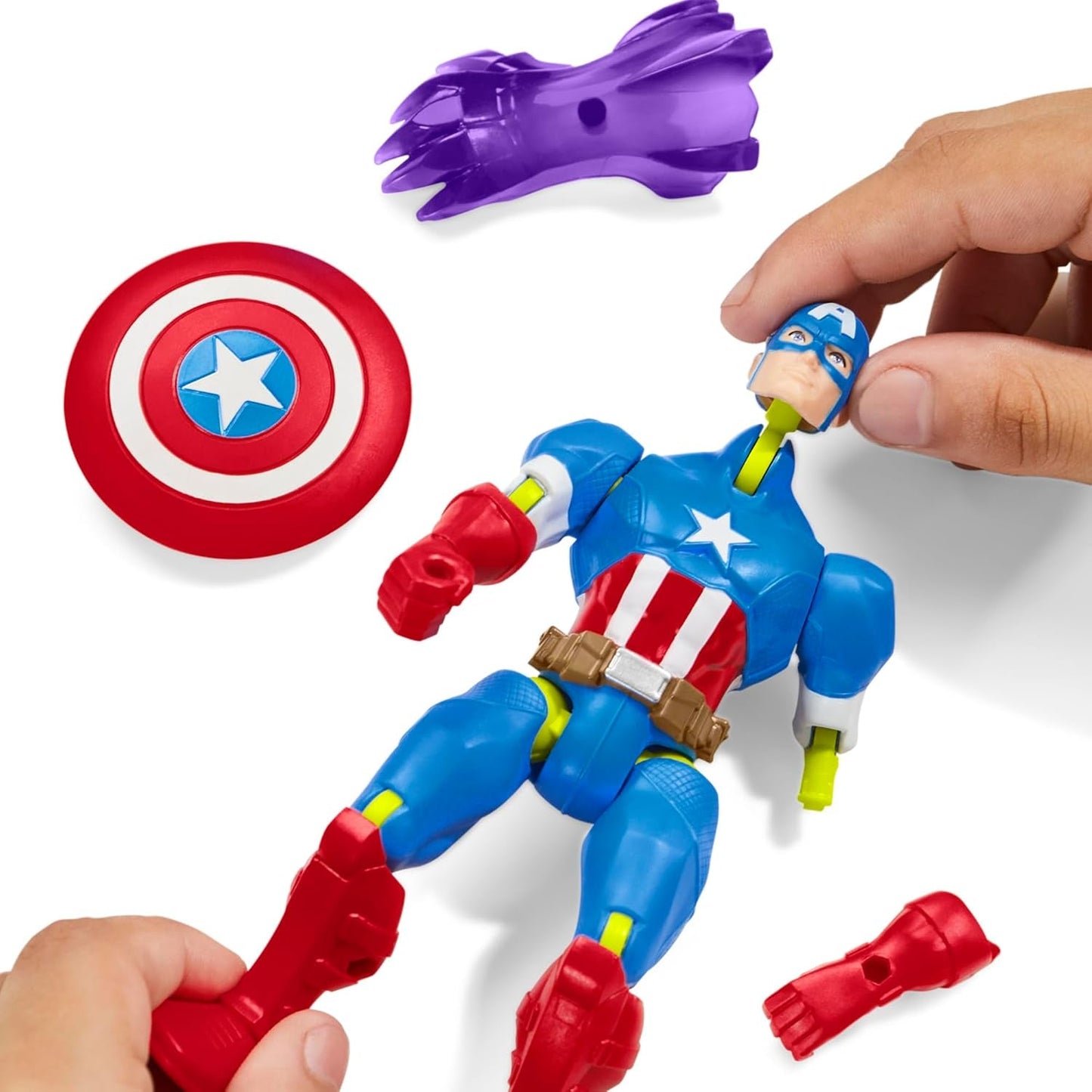 Mixmashers Marvel Capitan America Avengers Mix-And-Match Action Figure e accessori Action figure Naty Shop