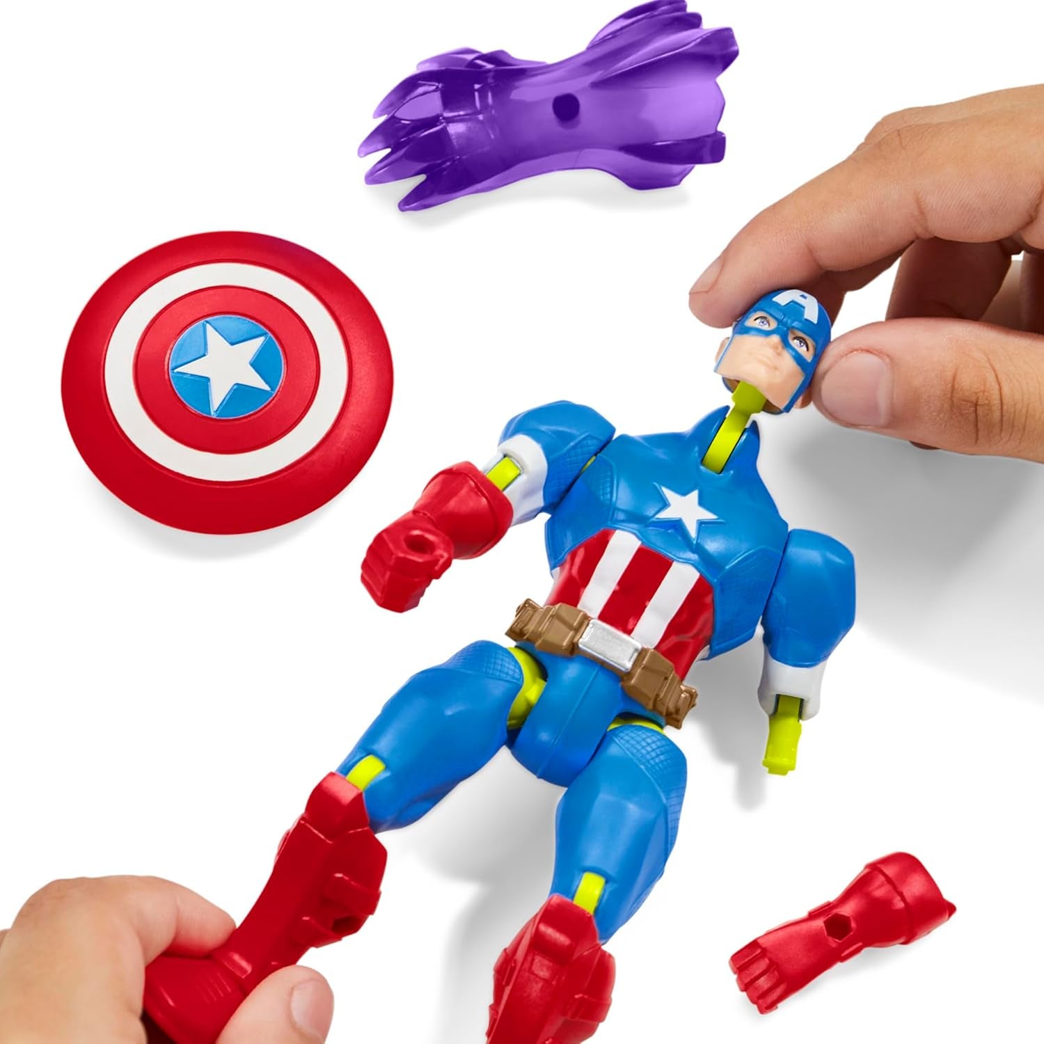 Mixmashers Marvel Capitan America Avengers Mix-And-Match Action Figure e accessori Action figure Naty Shop