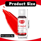 Colorante alimentare rosso, colorante alimentare concentrato da 26 g, colorante alimentare a base di olio, colorante alimentare concentrato senza zucchero, colorante alimentare liquido per cottura al forno - per burro di cacao, crema al burro