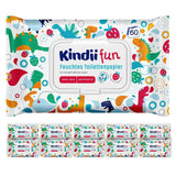 Kindii Fun Carta igienica bagnata - (10X60 pezzi) Carta igienica bagnata - Camomilla, Aloe Vera, Ph neutro, Idrorepellente, Rinfresca la zona intima - 600 pezzi