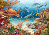 Puzzle per bambini Ravensburger 13411 - Creature marine sulla barriera corallina - Perché? Perché? Perché? Puzzle 150 pezzi XXL + poster della conoscenza, per bambini dai 7 anni Puzzle Naty Shop