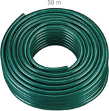 Relaxdays Tubo da Giardino 50 m Tubo Universale per Acqua da 1/2 Pollice in PP per Irrigare Aiuole e Prati Verde Scuro Verde