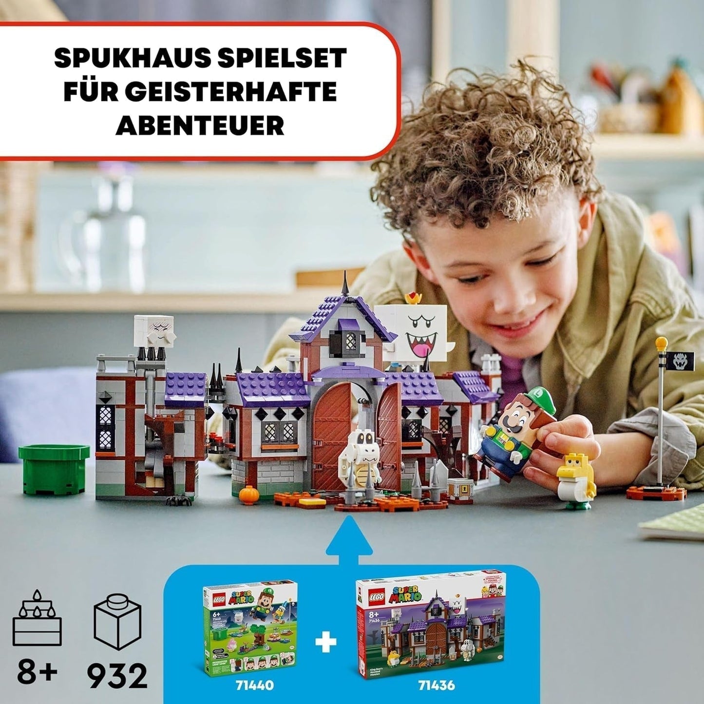 LEGO Super Mario King Buu Huu's Haunted House Kids Casa stregata Nintendo Set da collezione con Baby Yoshi Regalo per ragazzi, ragazze e giocatori di età 8+ 71436 Set da costruzione Besuche den LEGO-Store