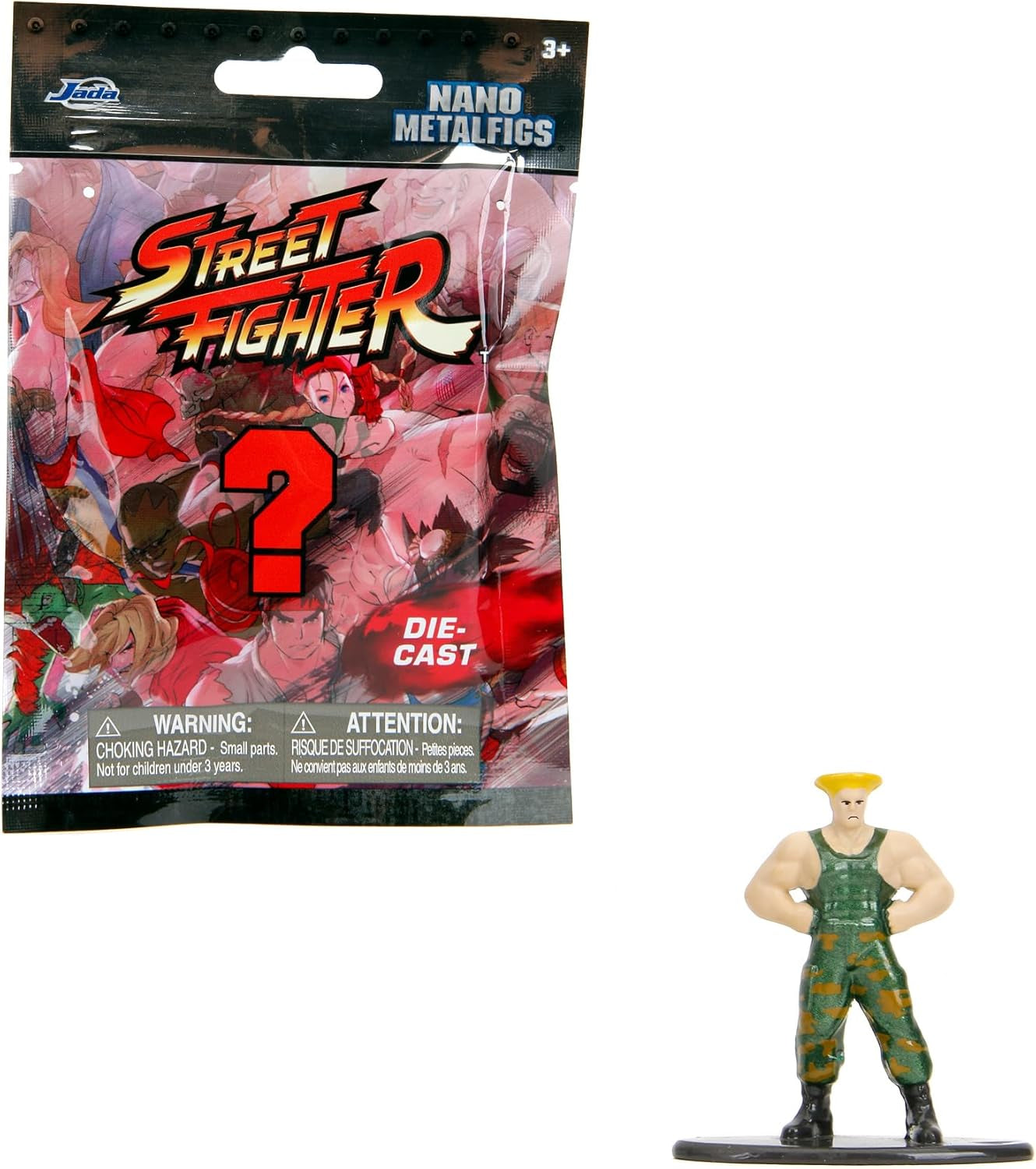 Jada Toys Street Fighter Figure (1X Mystery Figure in Blind Pack) - Nano Figure da collezione dettagliate (4 cm), 1 di 13 Street Fighter Figure in metallo per fan e collezionisti dai 3 anni in su, Wave 1 Action figures Naty Shop