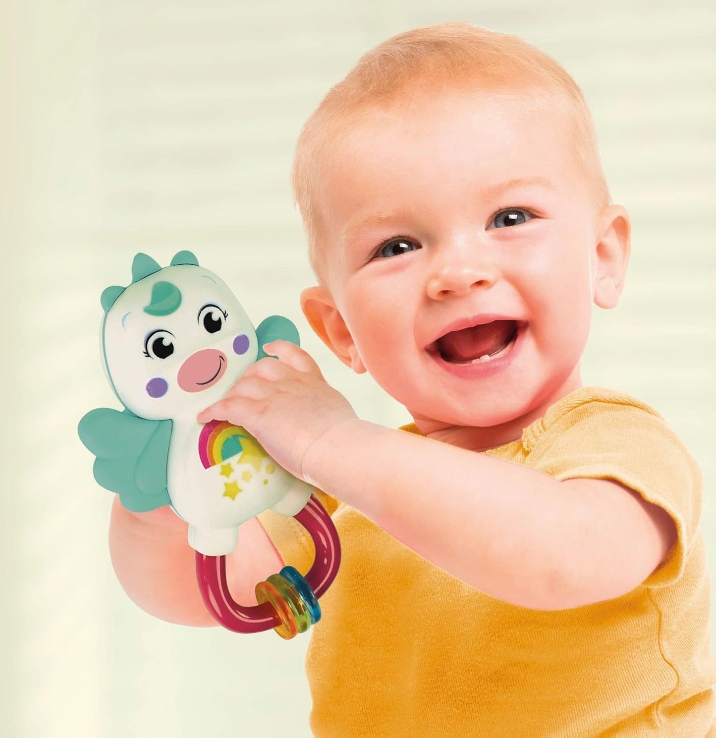 Clementoni 17778 - Sonaglio Unicorno - Sonaglio Neonato Con Massaggiagengive, Giocattolo Bambini 3 Mesi, Rafforza Le Capacità Motorie E Sensoriali - Made in Italy Jucarii Bebe Naty Shop