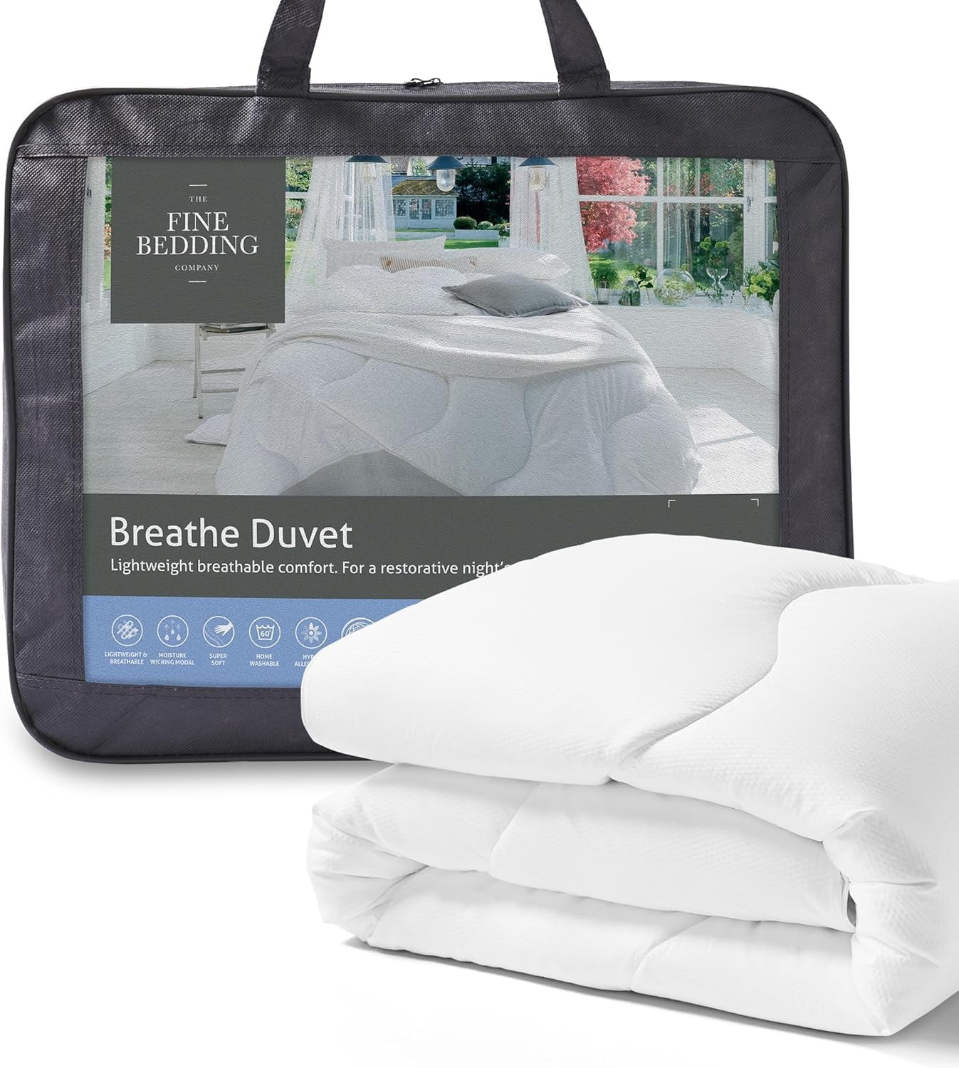 Piumino traspirante, 13,5 Tog, invernale, rinfrescante e traspirante, controllo della temperatura, lavabile in lavatrice, leggero e ipoallergenico, letto singolo Naty Shop Trapunte e trapunte invernali (13,5 Tog) Letto matrimoniale