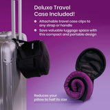 Cuscino da viaggio a lungo raggio Cabeau Cool – Evolution Cool – Memory Foam con prese d'aria – Compatto con custodia per il trasporto (Rosso)