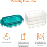 Set di contenitori per congelatore Amazon Basics, con coperchi, a prova di perdite, impilabili, frigo/congelatore, senza BPA, plastica, adatti al microonde e alla lavastoviglie, 3 x 1,2 L, contenitori trasparenti per alimenti Naty Shop