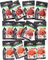 Dehner Premium Cibo umido per gatti, confezione multipla, gatti adulti, 4 pezzi ciascuno: agnello/tacchino/salmone, 12 sacchetti x 100 g (1,2 kg)