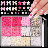 GZMAYUEN 920 pezzi perle per unghie con retro piatto oro argento per unghie, perle per unghie beige bianco Halbrunde, piccole perle con retro piatto Halbrunde per decorazioni per nail art fai da te