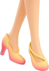 Mattel Wicked Glinda bambola alla moda e accessori con capelli biondi, varie pose possibili e abito da ballo staccabile, HXT63
