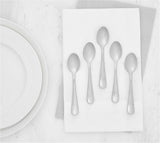 Cucchiaino da caffè in acciaio inossidabile, design con bordo arrotondato, confezione da 12, argento Naty Shop Kitchen