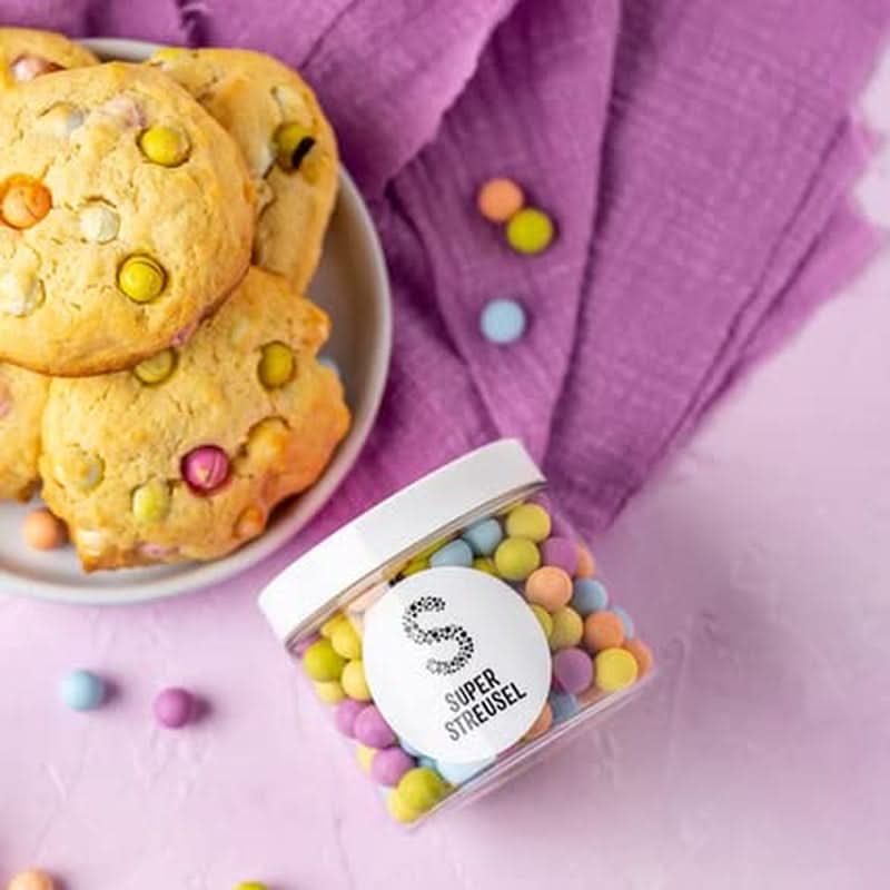 Super Streusel, Perle di Zucchero Alimentari con Ripieno di Cioccolato, 170 grammi Naty Shop